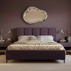 ŁÓŻKO TAPICEROWANE NA NÓŻKACH Z POJEMNIKIEM NA POŚCIEL SEN&CHICK 120x200